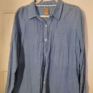 White flag  blue and white checkers nwot Long sleeve Button down shirts sz XLARG